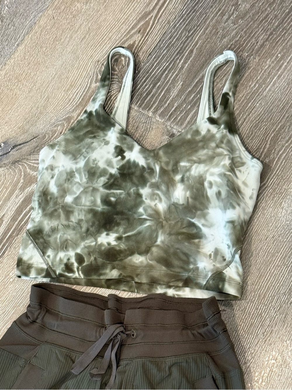Lululemon Olive Green Tie-Dye Align Tank